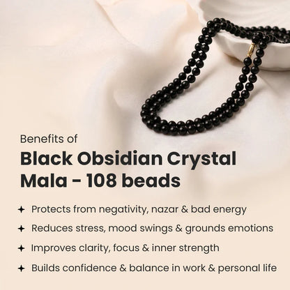 Black Obsidian Mala