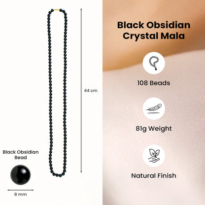 Black Obsidian Mala
