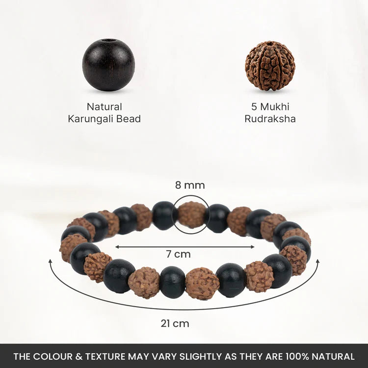 Divya Rudraksha Karungali Bracelet 8mm