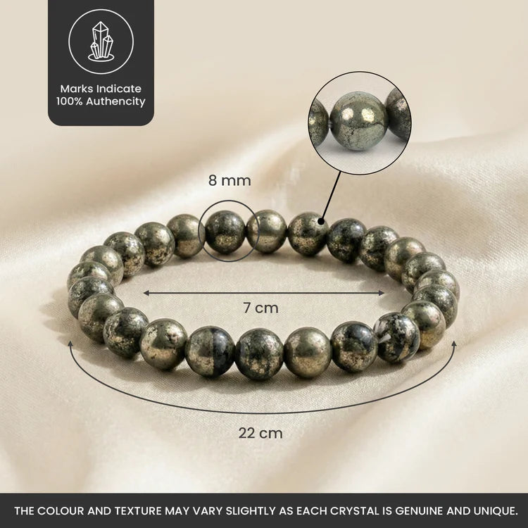 Raw Pyrite Bracelet with FREE Raw Selenite Plate