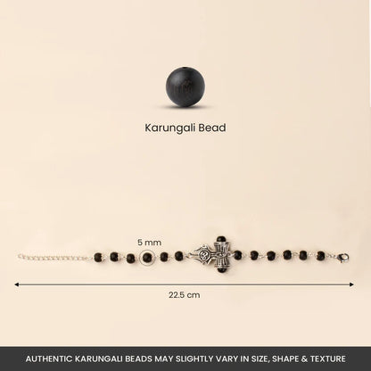 Om Trinetra Trishul Damru Karungali Bracelet