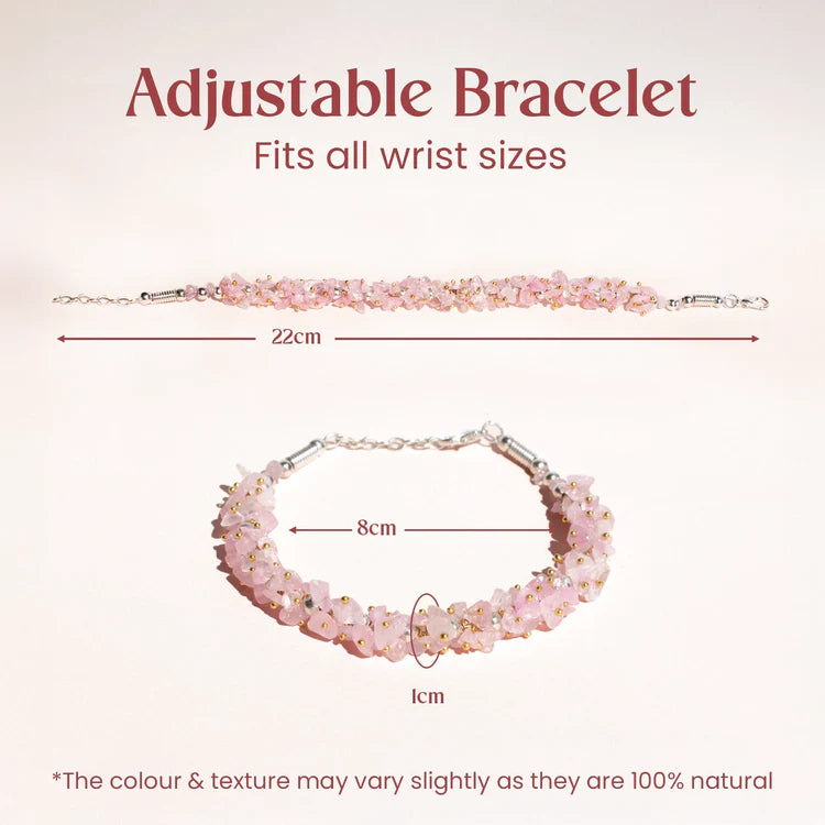Love Attraction Chips Bracelet with FREE Raw Selenite Plate