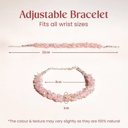 Love Attraction Chips Bracelet with FREE Raw Selenite Plate