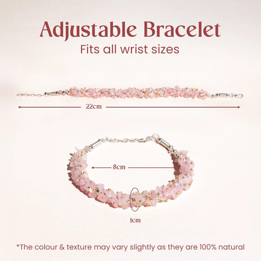 Love Attraction Chips Bracelet with FREE Raw Selenite Plate